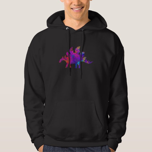 Moletom Rainbow Mandala Padrão Stegossauro Dinossauro 1 (Frente)