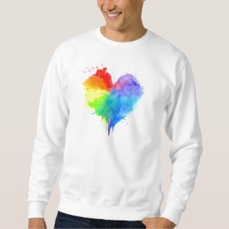 Moletom Rainbow Splatter Hearatshirt
