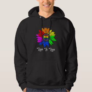 Moletom Rainbow Sunflower Love Is Love Lgbb Gay Lésbica Pr