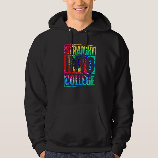 Moletom Rainbow Tie Dye Hetero Na Faculdade De Volta A Sch (Frente)