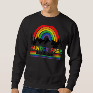 Moletom Rainbow Wander Free E Queer Happy Camper Lgbt Ca