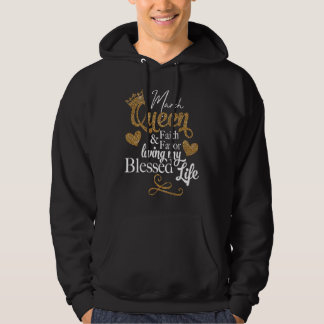 Moletom Rainha de Março Fé & Favor Vivendo Minha Vida Aben