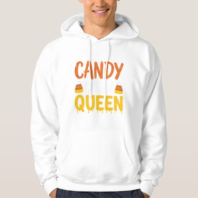 Moletom Rainha do Candy Corn Gráfico de Halloween_1 (Frente)