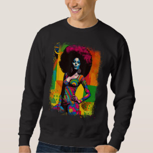 Moletom Rainha Negra Afro Melanin Derrubando 15 de junho