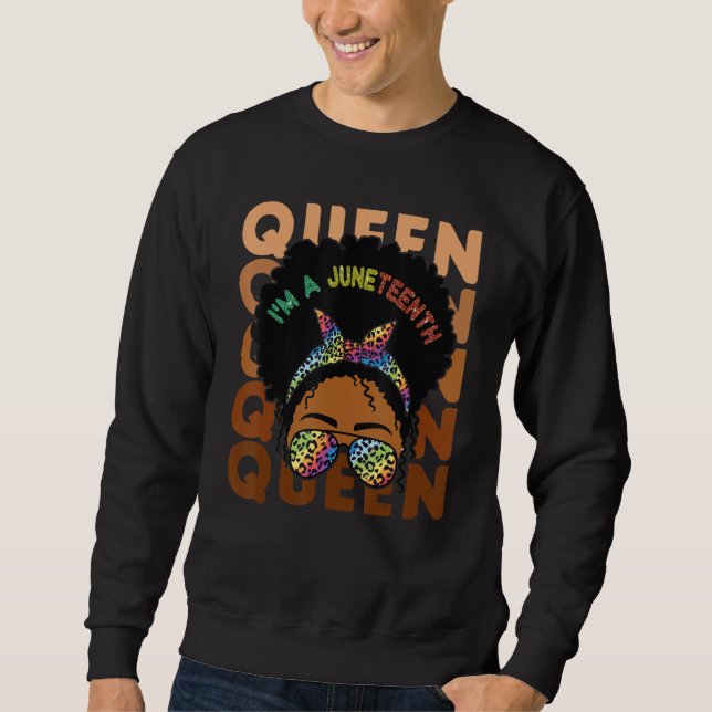 Moletom Rainha Negra Afro Melanina Derrubando História Neg (Frente)
