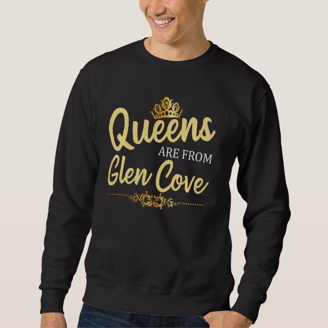 Moletom Rainhas De Glen Cove Ny New York Funny Home R (Frente)
