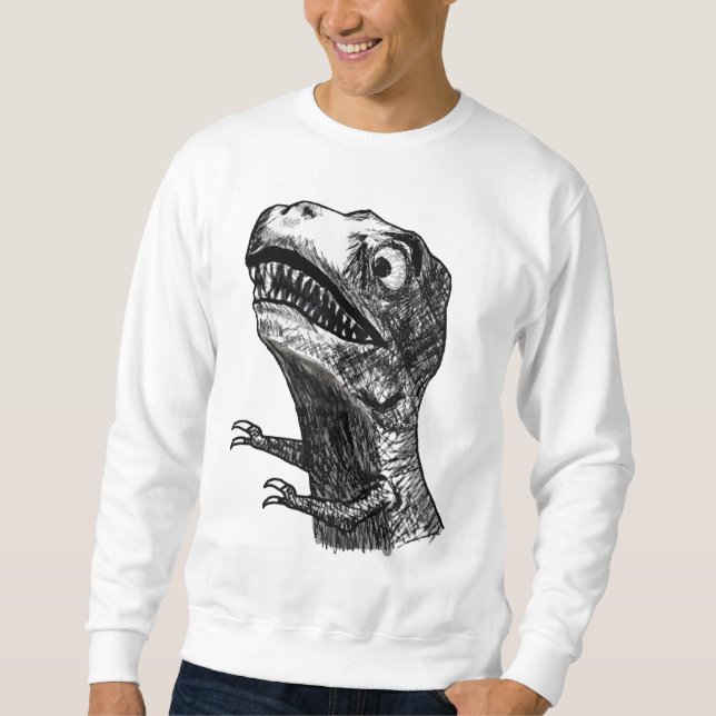 Moletom Raiva Meme de T-Rex - 2 tomaram partido camisola (Frente)