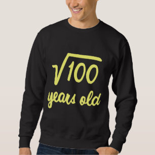 Moletom Raiz Quadrada De 100 10º Aniversário 10 Anos Matem
