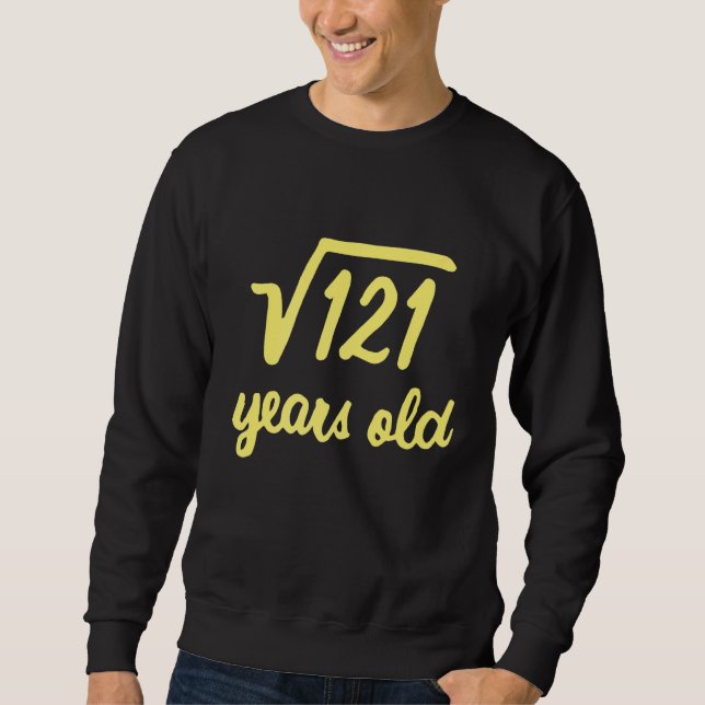Moletom Raiz Quadrada De 121 Anos De 11 (Frente)