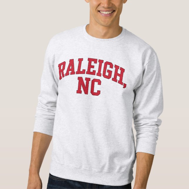 Moletom Raleigh NC Varsity Block Letter Design - Cidade Ne (Frente)