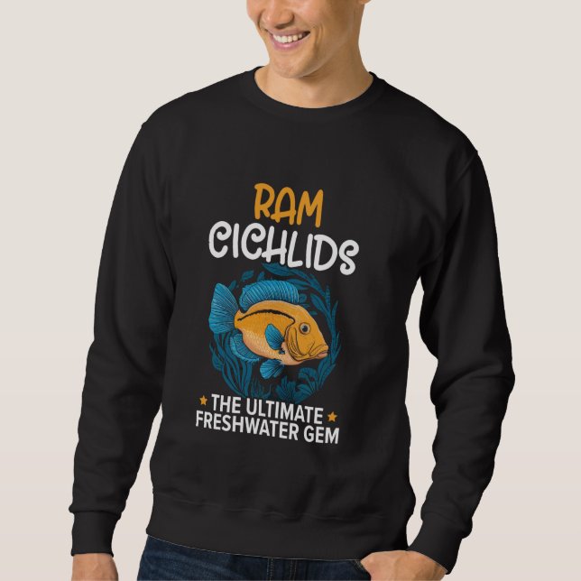 Moletom Ram Cichlid Fish Lover Água fresca Aquarium Fish A (Frente)