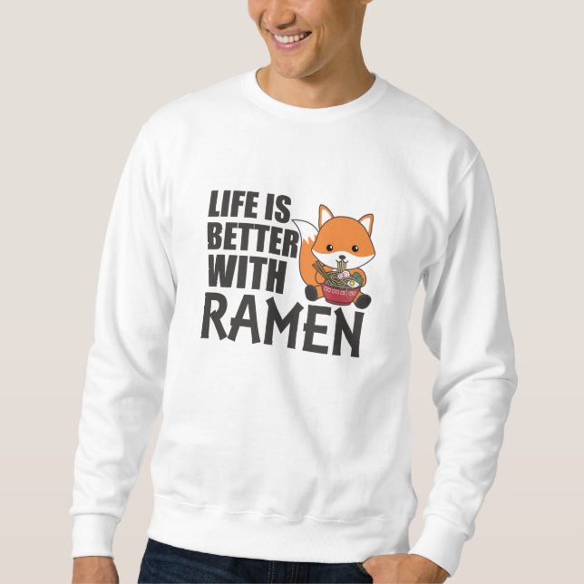 Moletom Ramen Japonês Noodle Cute Fox Come Ramen (Frente)