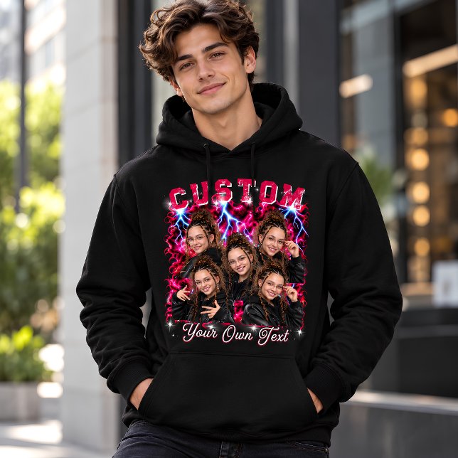 Moletom Rap de Foto Personalizada 90s (Criador carregado)