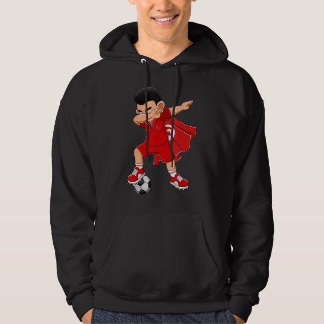 Moletom Rapaz do futebol tunisiano, crianças com bandeiras (Frente)