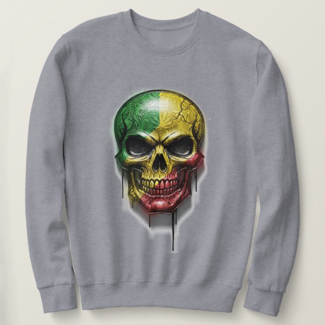 MOLETOM RASTA SKULL (Frente do Design)