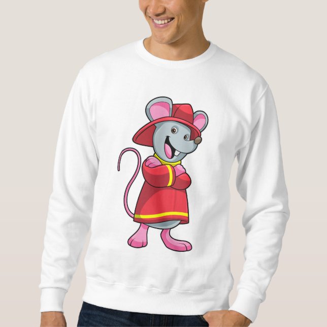 Moletom Rato como Bombeiro com Capacete (Frente)