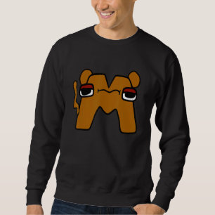 Moletom Rato Letra M Alfabeto Lore Animais Para Meninos Me