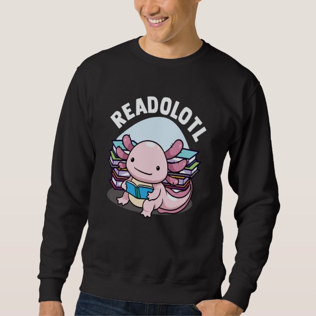 Moletom Readolotl Axolotl Reading Books Readers Bookworm B (Frente)