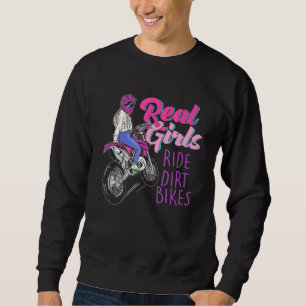 Moletom Real Girls Ride Dirt Bikes Motocross Motorcycle Wo