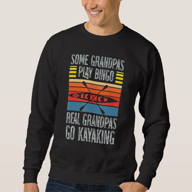 Moletom Real Grandpas Go Kayaking Retro Vintage (Frente)