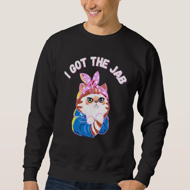 Moletom Recebi A Vacinação De Gatos Com Vacinação Jab Pro (Frente)