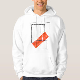 Moletom Red Abstract Geometric Streetwear Hoodie