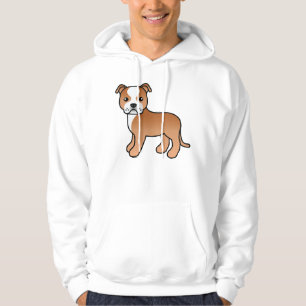 Moletom Red E White Staffordshire Bull Terrier Dog