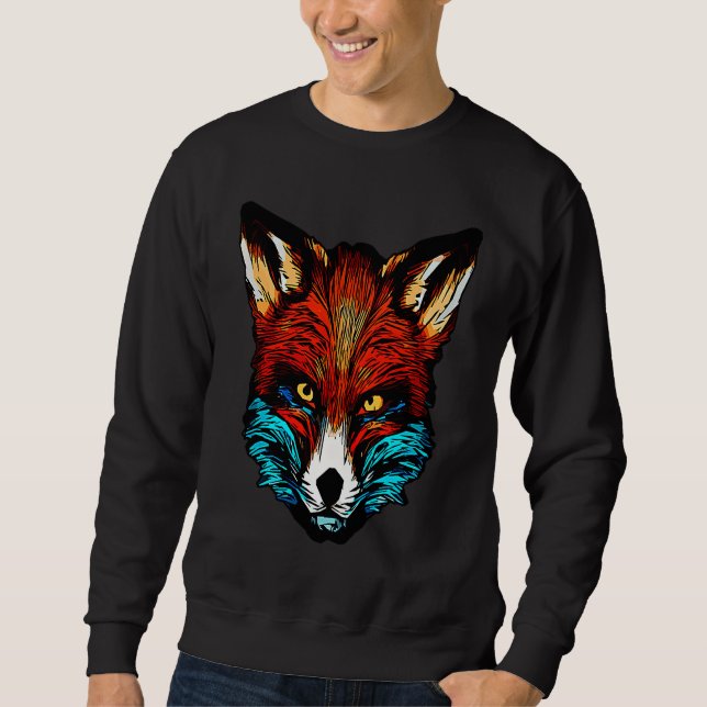 Moletom Red fox forest animal wild predator artwork (Frente)