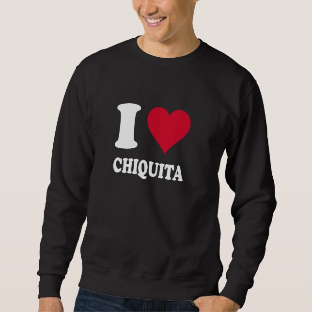 Moletom Red Heart I Love Chiquita (Frente)
