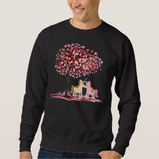 Moletom Red Heart Tree Horse Hugs Couple Valentine's Day M