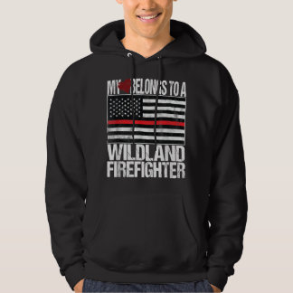 Moletom Red Line Flag Shirt My Heart Belongs Wildland Fire