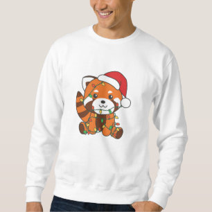 Moletom Red Panda Christmas Animais de inverno Red Pandas