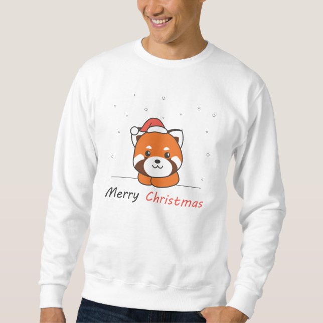 Moletom Red Panda Christmas Snow Winter Animais Pandas (Frente)