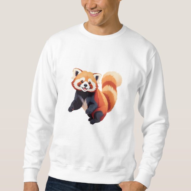 Moletom Red Panda Feliz Brincadeira Saltando Na Alegria Do (Frente)