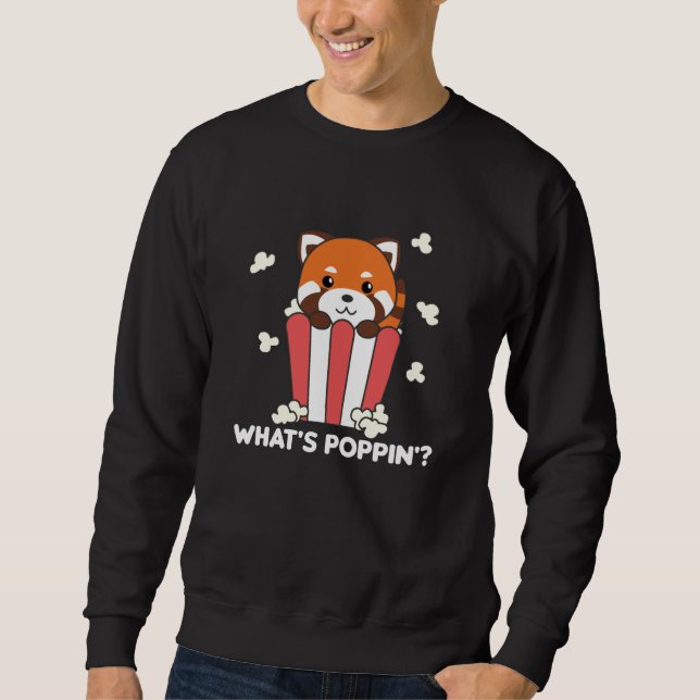Moletom Red Panda Popcorn Whats Poppin Funny (Frente)