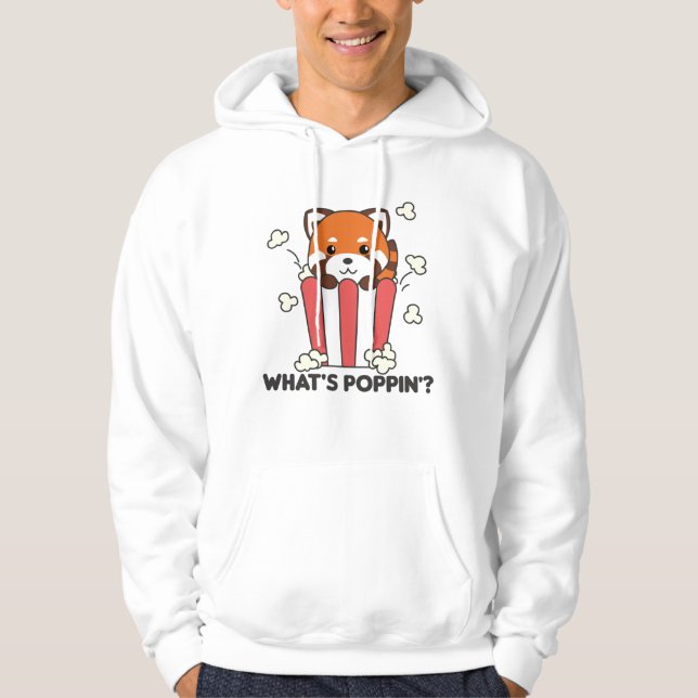 Moletom Red Panda Popcorn Whats Poppin Funny (Frente)