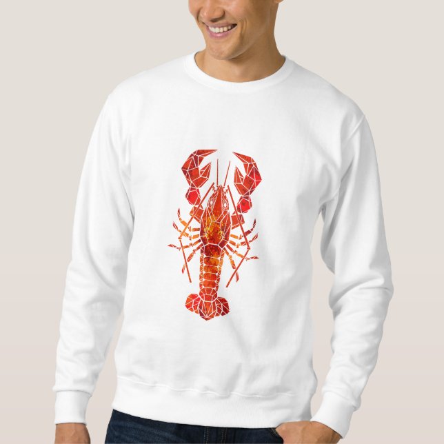 Moletom Red polygonal lobster (Frente)