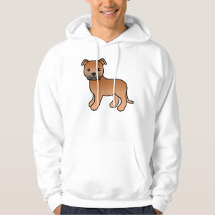 Moletom Red Staffordshire Bull Terrier Cartoon Dog