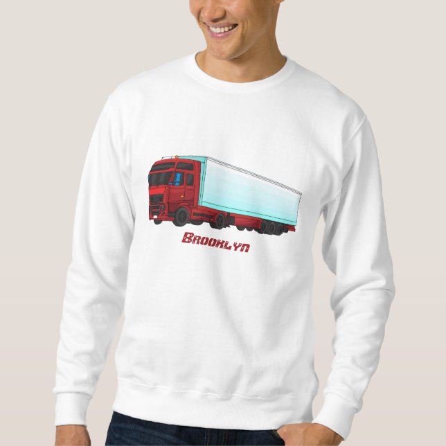 Moletom Red trailer truck illustration (Frente)