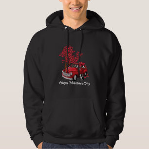 Moletom Red Truck Happy Valentines Day Boston Terrier Dog