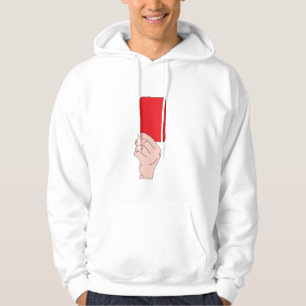 Moletom Referência Mostrando Um Cartão Vermelho Mens Hoodi