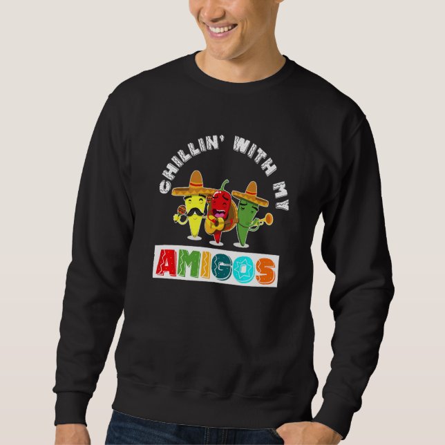 Moletom Refrigerindo Com Meus Amigos Engraçados Cinco De M (Frente)