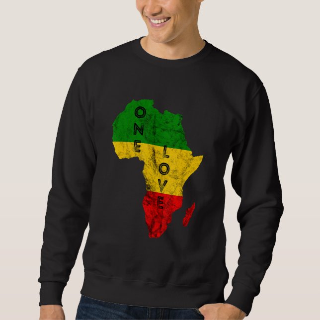 Moletom Reggae Africa Map Rasta Regae Music Rastafari Afri (Frente)