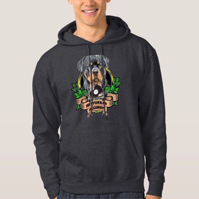 MOLETOM REGISTROS ROTTWEILER CAPUZ PRETO (Frente)