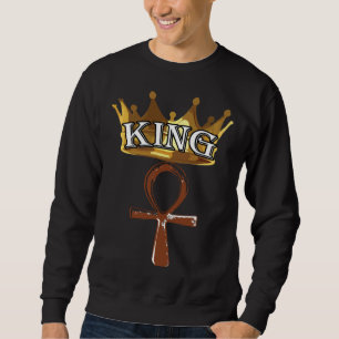 Moletom Rei Africano Ankh e Simbolismo Egípcio da Coroa