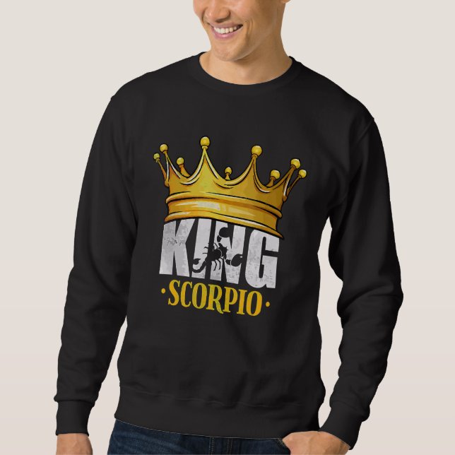 Moletom Rei Scorpio Horoscope Astrologia Sinal Zodiac (Frente)