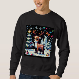 Moletom Reindeer de Natal Winter Wonderland Pixel Art