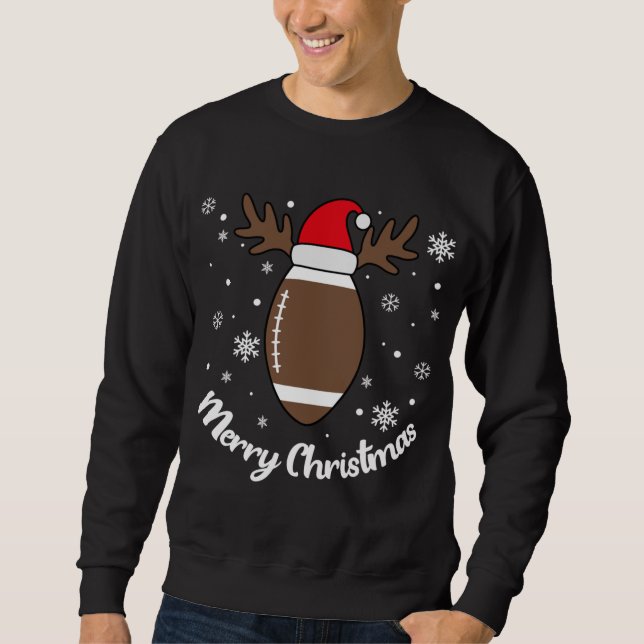 Moletom Reindeer e Papais noeis Futebol de Natal (Frente)