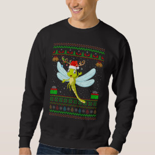 Moletom Reindeer Santa Hat Matching Ugly Dragonfly Christm