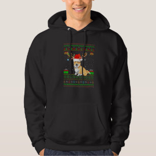 Moletom Reindeer Santa Hat Matching Ugly Welsh Corgi Chris